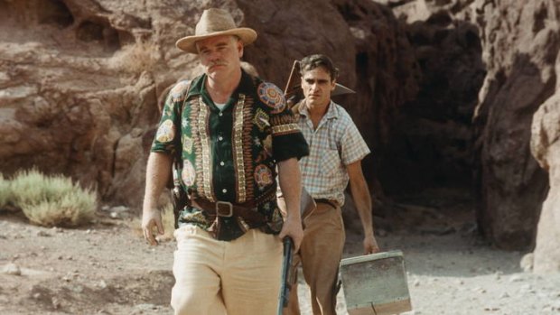 Phillip Seymour Hoffmann and Joaquin Phoenix in The Master