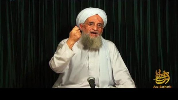 Call to end infighting: Al-Qaeda leader Ayman al-Zawahiri speaking in a video.