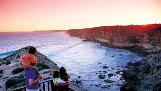 Great and small ... Bunda Cliffs is a great vantage point.