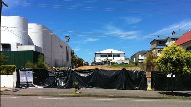 The site vacated by the heritage-listed Belevedere building, which was destroyed in a suspicious fire in November.