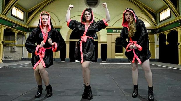 Strike a pose: Zoey Dawson, Anna McCarthy and Ella Harvey perform in <i>Madonna Arms</i>.