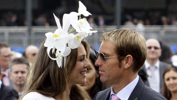 Liz Hurley and Shane Warne.