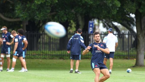 Utility man &#8230; Adam Ashley-Cooper at Waratahs training yesterday.