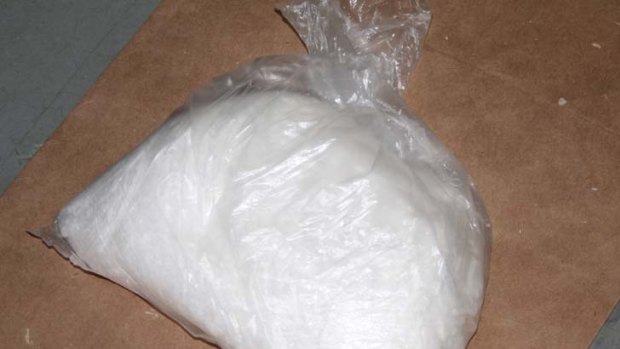 Drugs raid ... police seized ice and heroin.
