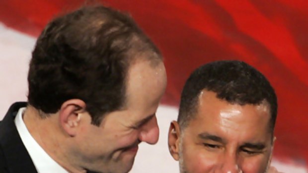 Scandal ... David Paterson, right, with his disgraced predecessor Eliot Spitzer.