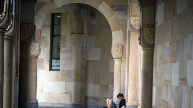 University of Queensland student enjoys quiet time.