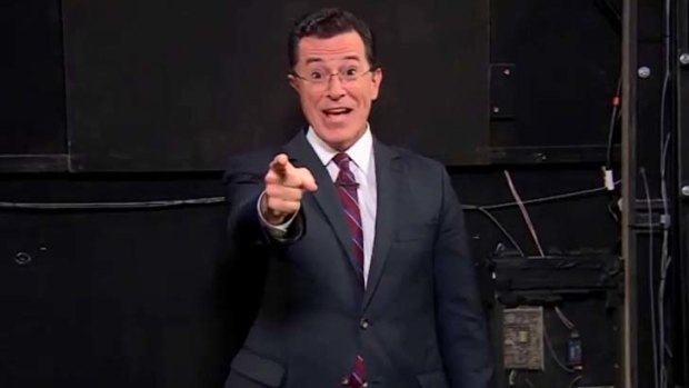 Stephen Colbert: Pointing the way.