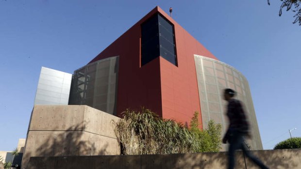 The Tijuana Cultural Center known as "The Cube," designed by architect Eugenio Velazquez.