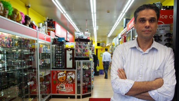 ''One-off'' &#8230; Darlinghurst Road tobacconist Ahmed Sabbagh believes security is adequate and in another location he ''would have been robbed 100 times by now''.