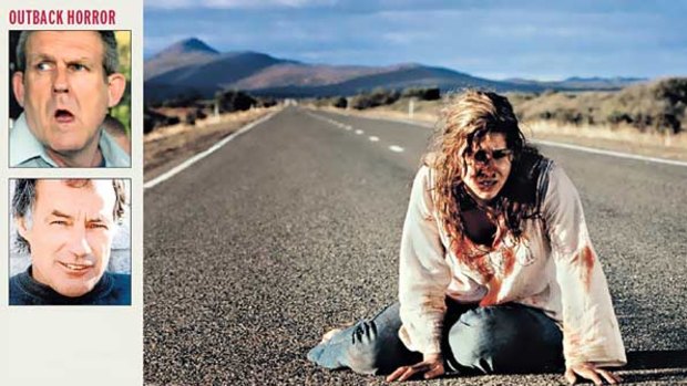 Strange breed  ... Kestie  Morassi, main picture, in  Wolf Creek, filmed in South  Australia.  Bradley John  Murdoch, top, and   Ivan Milat,  bottom.