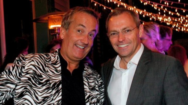 TV personality Glenn Wheeler (left) with Seven News reporter Chris Reason. 