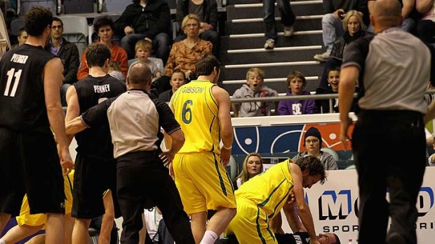 Another stoush between Australian forward Mark Worthington and New Zealand's Casey Frank erupted soon afterwards.