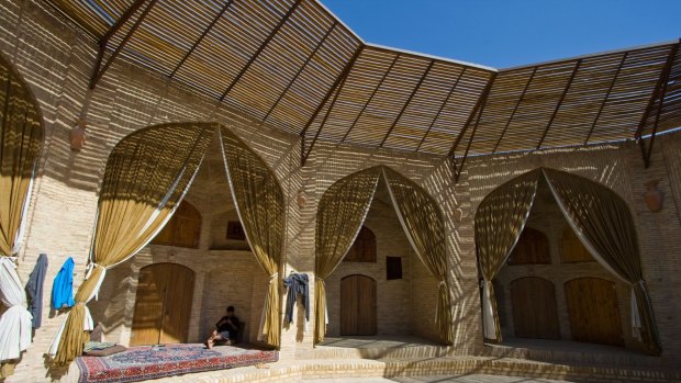 Inside Zein o Din Caravanserai near Yazd Iran.