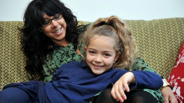 Nathalie Michel with her daughter Leila is thankful to have found a home.