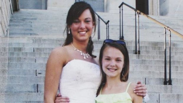 Sarah Jones, left, on the day of her high school prom with her sister Rebecca. Sarah Jones, a 27-year-old camera assistant, was killed on February 20, 2014.
