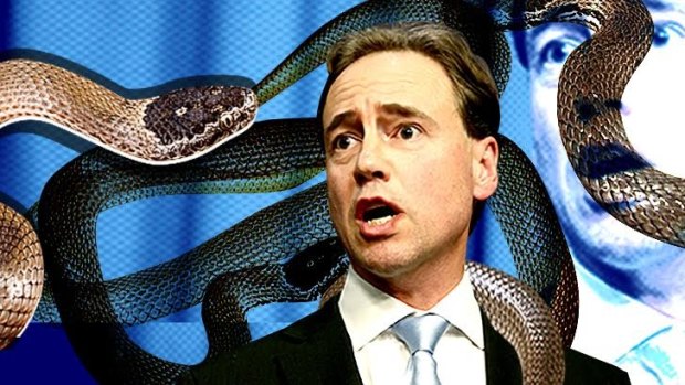 Greg Hunt may have felt bitten by the snake today - but it may just be a temporary setback.