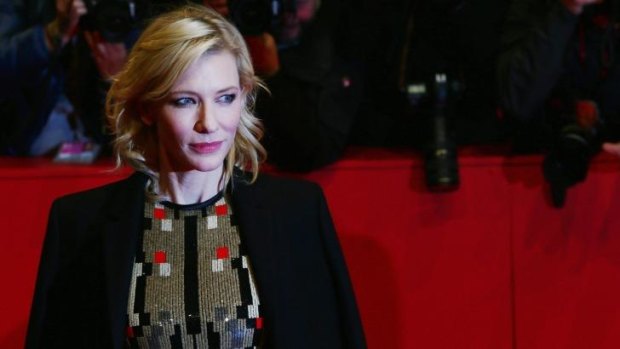 Cate Blanchett arrives for the premiere of <i>Cinderella</i> at the 65th Berlinale International Film Festival in Berlin on February 13.