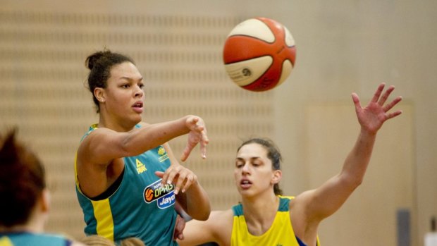 Back in green and gold: Liz Cambage.