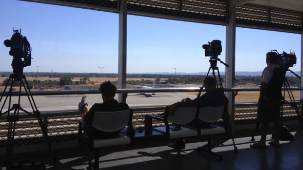 The waiting game at Perth Airport.