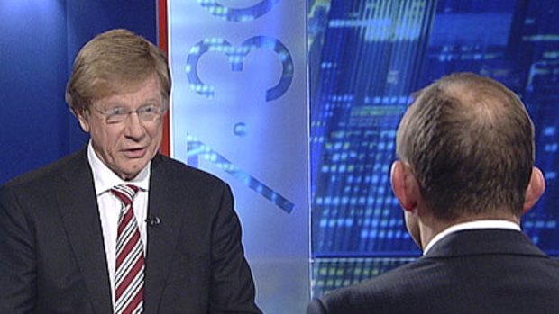 Kerry O'Brien puts the heat on Tony Abbott on the <I>7:30 Report </i>during the federal election campaign.