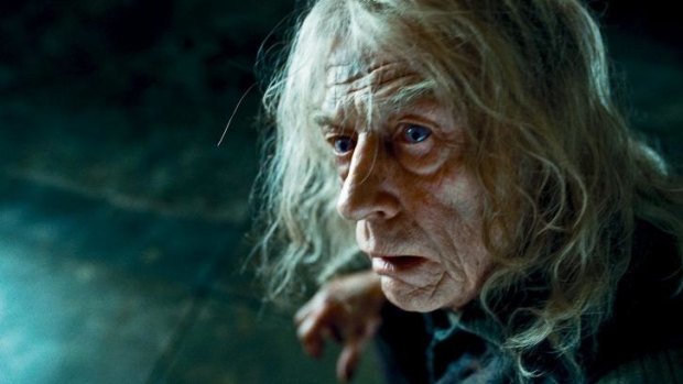 John Hurt as Mr Ollivander in <i>Harry Potter and the Deathly Hollows Part One</i>.