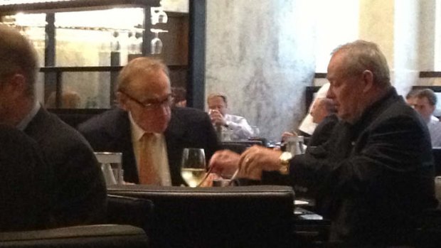 Lunch date: Senator Bob Carr and News Corp editor Col Allan.