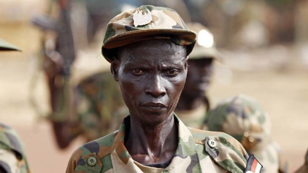 Heading home ... South Sudanese soldiers withdraw after seizing Heglig oilfield in Sudan, leaving thousands of civilians displaced.