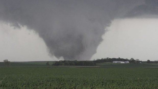 A tornado touches down near Pilger, Nebraska.