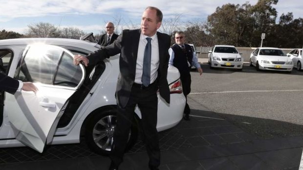 LNP member for Petrie Luke Howarth, arrives at Parliament House in Canberra.