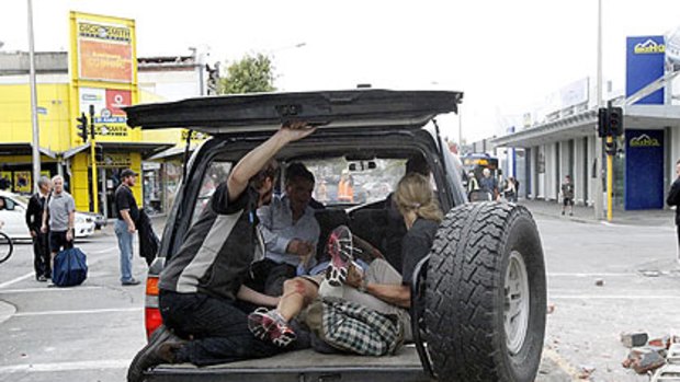 Christchurch hopitals are inundated with people injured in the earthquake.