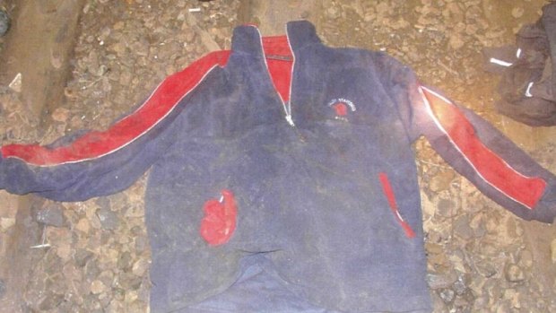 The jacket the Pakenham man was wearing, with a logo that reads “Valley Statesman Rugby League”.