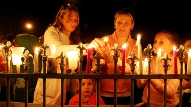 Keeping hope alive ... the candlelight vigil earlier this week for Kiesha Abrahams.