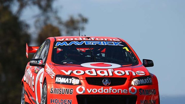 Flying: Jamie Whincup was fastest qualifier at Bathurst yesterday.