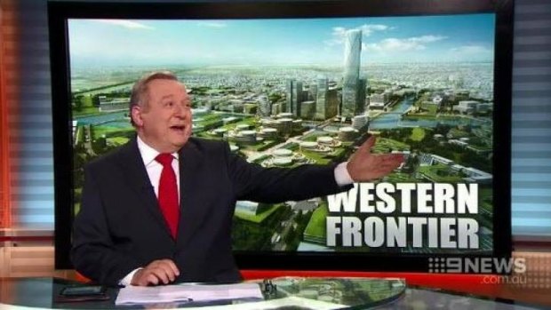 Nine News presenter Peter Hitchener after struggling with a coughing fit live on air.