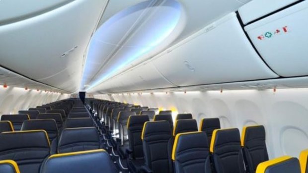 Ryanair new plane interior.