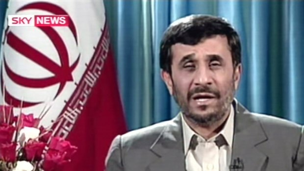 Iranian President Mahmoud Ahmadinejad gives the alternative Christmas message  on Britain's Channel 4.