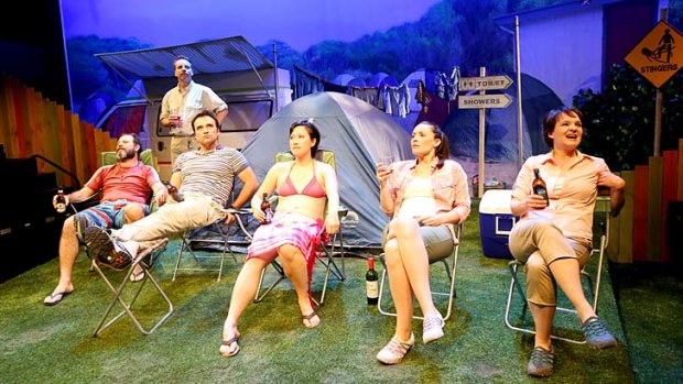 Pegged: Ben Ager, Jamie Oxenbould, David Terry, Karen Pang, Jennifer Corren and Michelle Doake in CAMP.