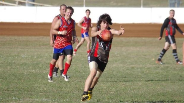 Happier times ... Tarryn Bowers in action on the field.