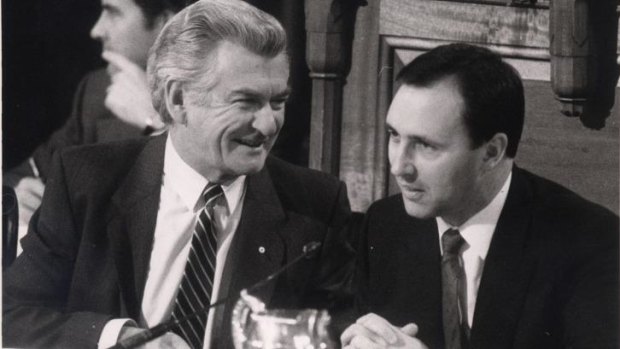 Bob Hawke with Paul Keating, the best treasurer of them all.