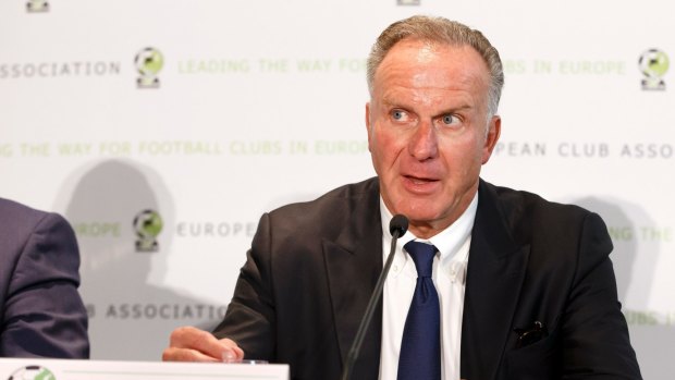 Dissent: Karl-Heinz Rummenigge has urged priority to be placed on the best interests of the game - not politics or commerce.
