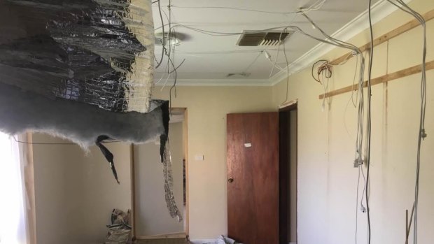 The damage caused to a Perth rental property used to grow cannabis. 