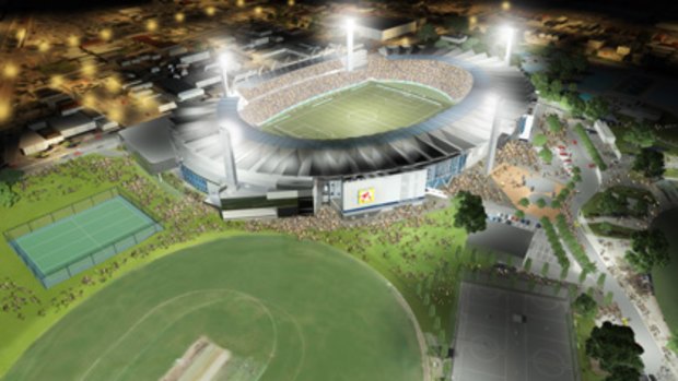 How Geelong's Skilled Stadium might look as part of Australia hosting the 2018 or 2022 World Cups.