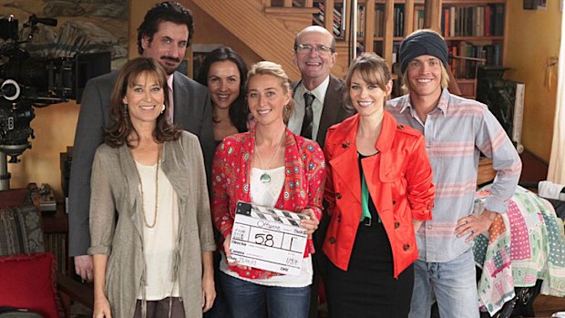 On set: The <i>Offspring</i> cast back at work.