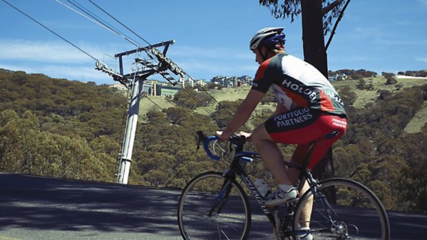 Steep thrills ... pushing past a chairlift at Mount Buller.