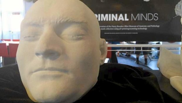 Researchers have printed a 3D replica of Ned Kelly's head, on show at the University of Melbourne 3D showcase earlier this month.