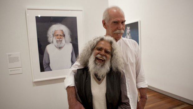 Photographer Rod McNicol and his subject Jack Charles.
