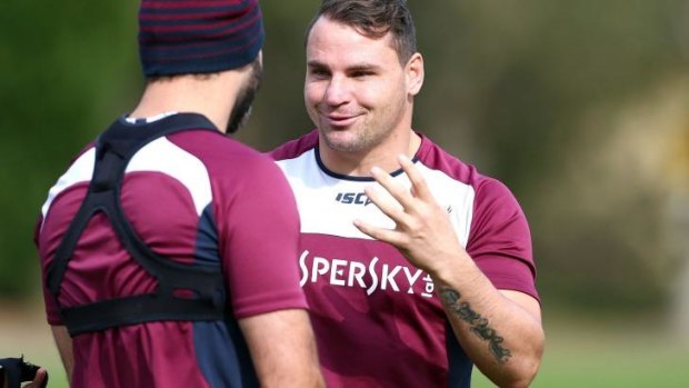 On the move: Anthony Watmough is set to join Parramatta - but whether he leaves Manly next season or in 2016 at the end of his contract is down to Sea Eagles coach Geoff Toovey.