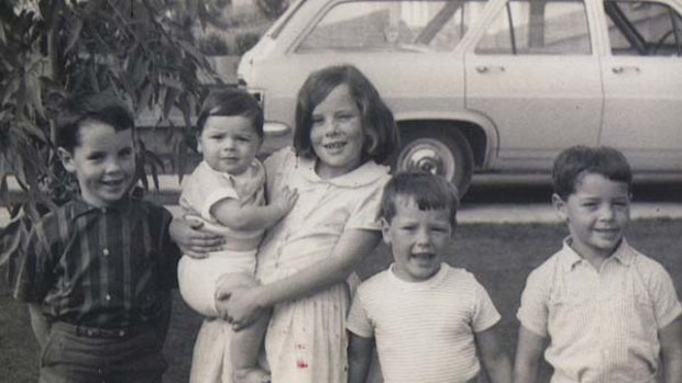 The Day children: Bill, Gregory in Madeleine's arms, Tim and Peter in 1966.