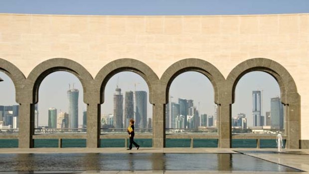 Sands of time ... the Museum of Islamic Arts looks back to the city.