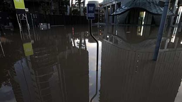 Brisbane CBD this morning.